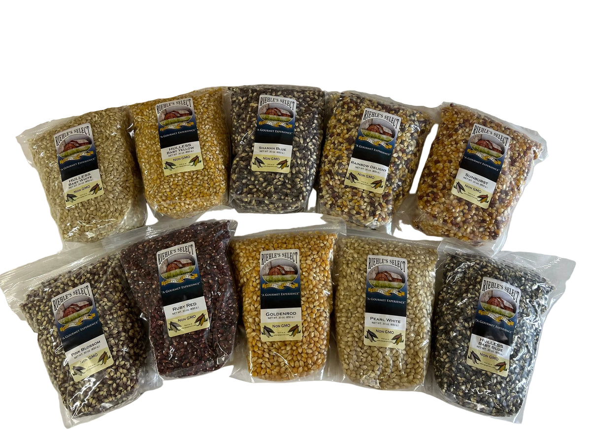 10- 30oz Bags of Unpopped Popcorn