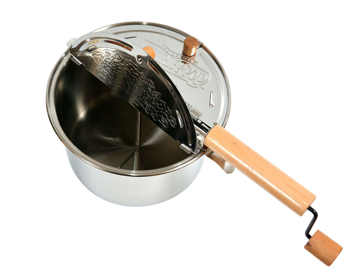 Stainless Steel Whirley Popper Pan | Riehle's Select Popcorn